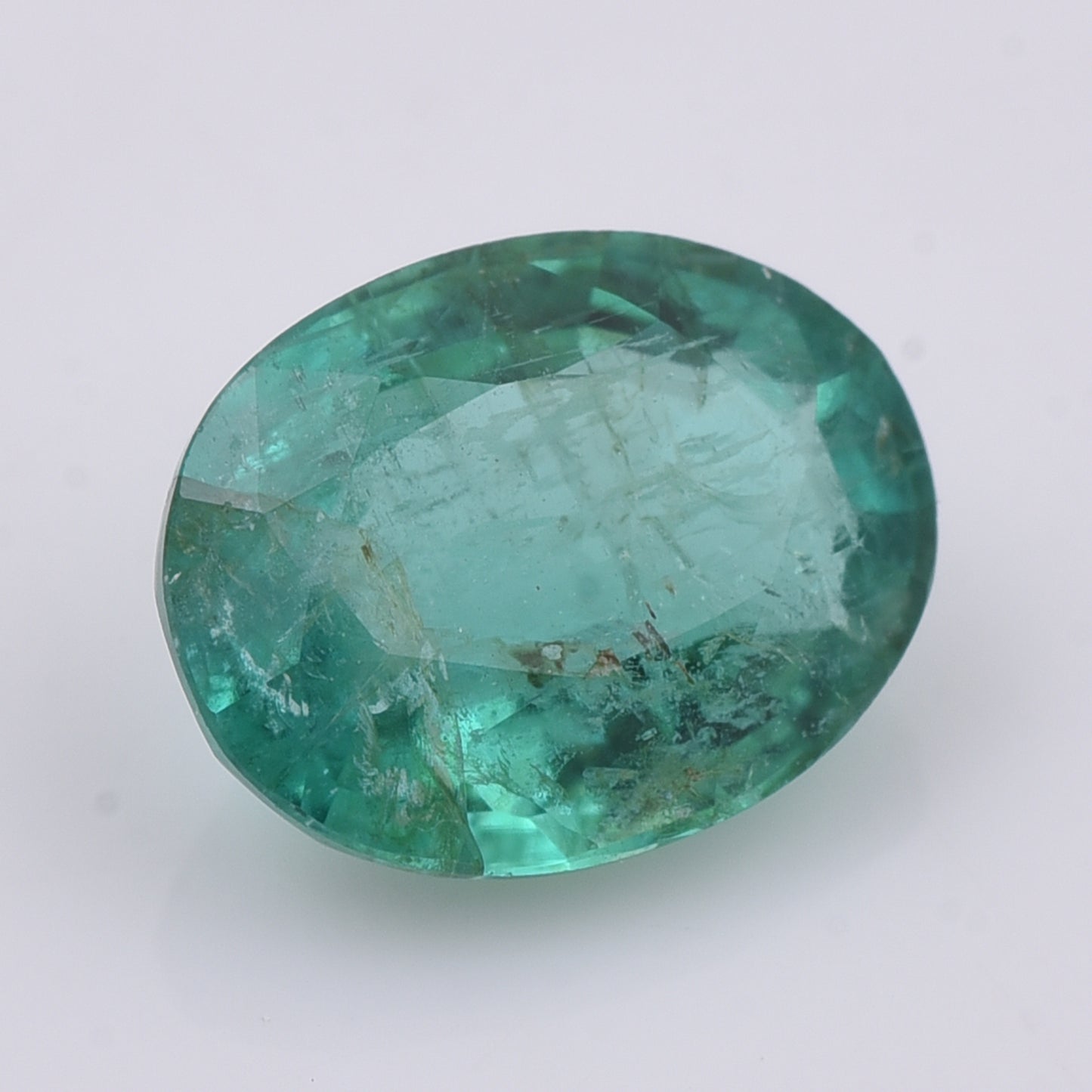 1.71 Natural Beryl Emerald Oval Mixed Cut Gemstone