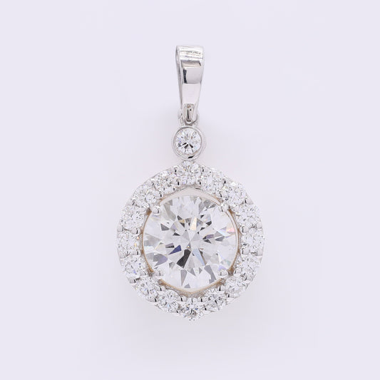 2.19 Carats Lab Grown Diamond 14K Gold Pendant