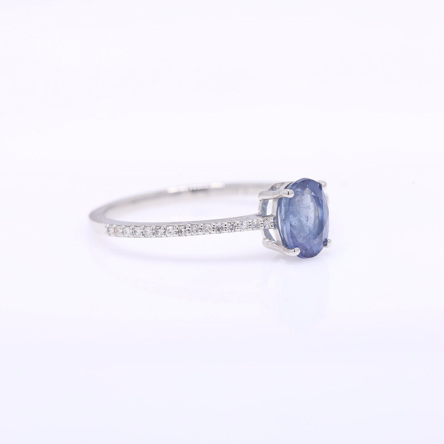 1.19 Ct Oval Mixed Cut Natural Sapphire 950 Platinum Ring