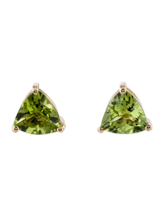 14K Peridot Stud Earrings
