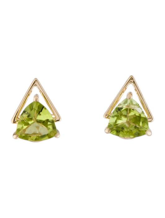 14K Peridot Stud Earrings