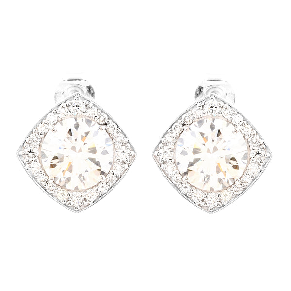 6.27 Carats Lab Grown Diamond 14K Gold Earrings