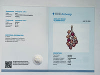 2.16 Ct Oval Natural Multi Coloured Sapphire 14K Gold Pendant