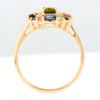 1.73 Ct Octagon Multi Tourmaline 14K Gold Ring