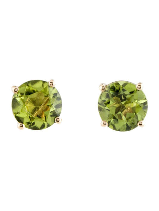 14K Peridot Stud Earrings