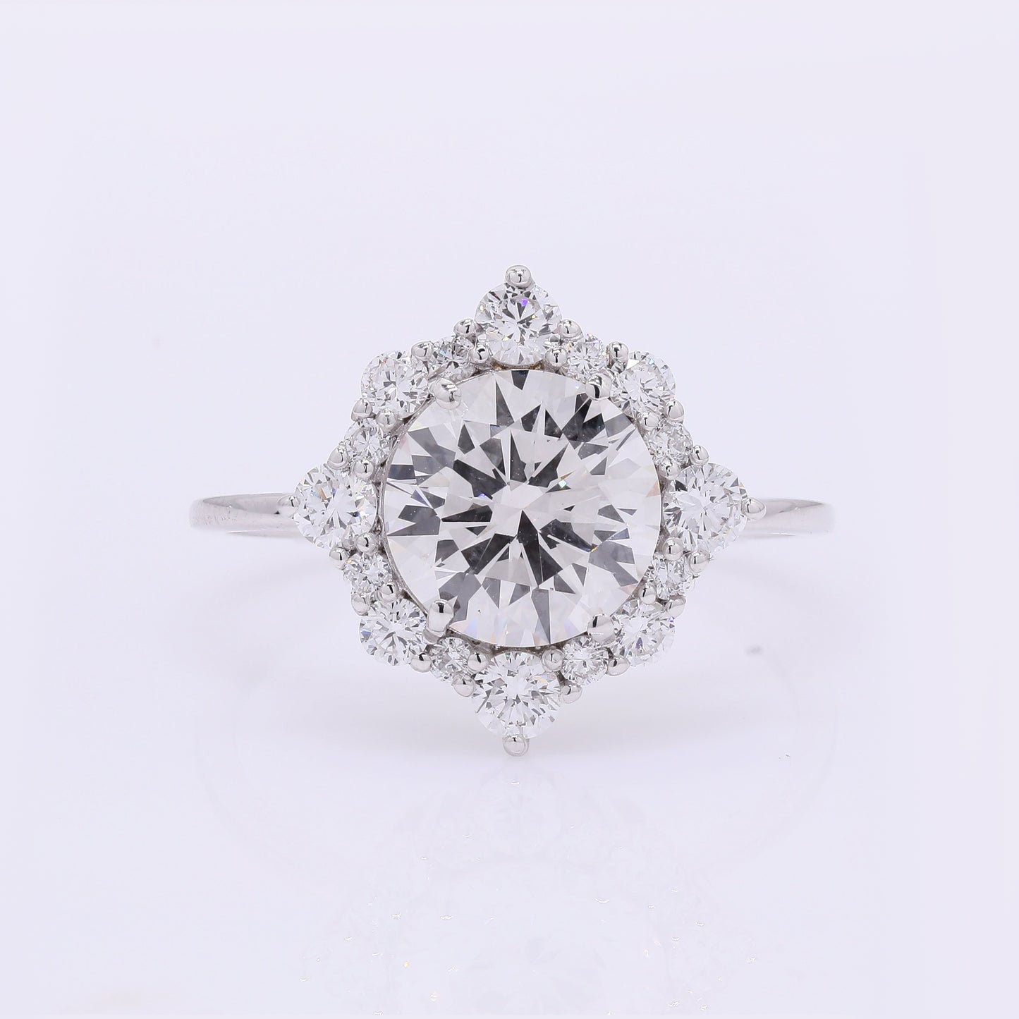 2.75 Carats Lab Grown Diamond 14K Gold Ring
