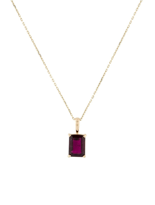 14K 1.45ct Tourmaline Pendant Necklace