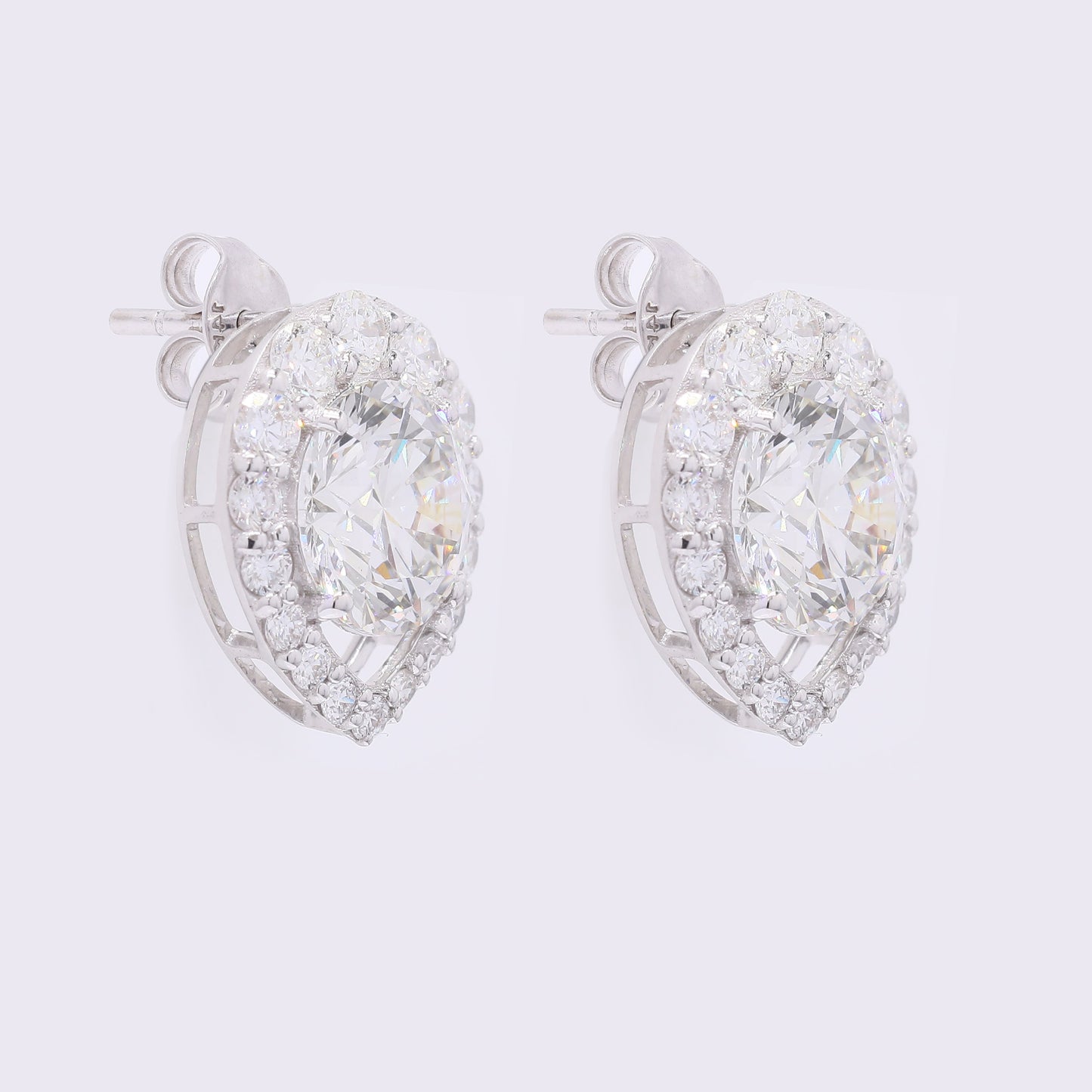 4.12 Carats Lab Grown Diamond 14K Gold Earrings