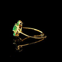 0.86 Ct Square Emerald 14K Gold Ring