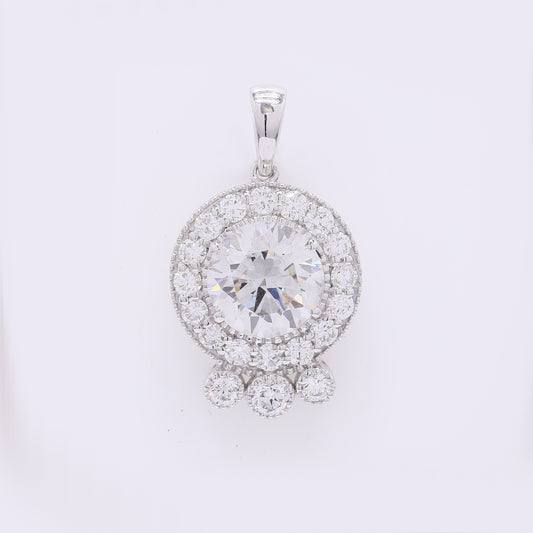 2.32 Carats Lab Grown Diamond 14K Gold Pendant