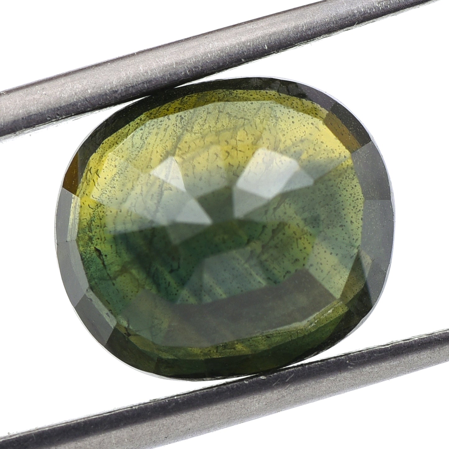 8.3 Natural Corundum Green Sapphire Rectangular Cushion Mixed Cut Gemstone
