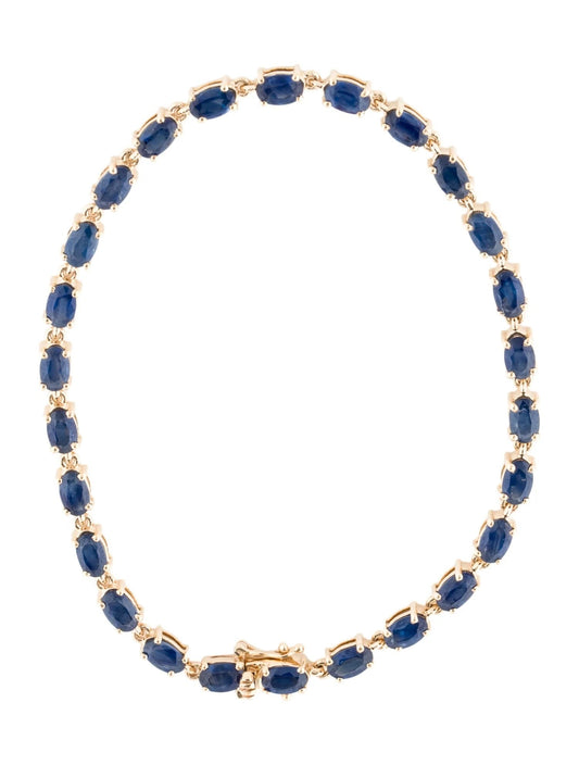 14K 8.18ctw Sapphire Tennis Bracelet