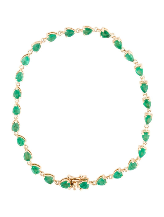14K 3.80ctw Emerald Tennis Bracelet