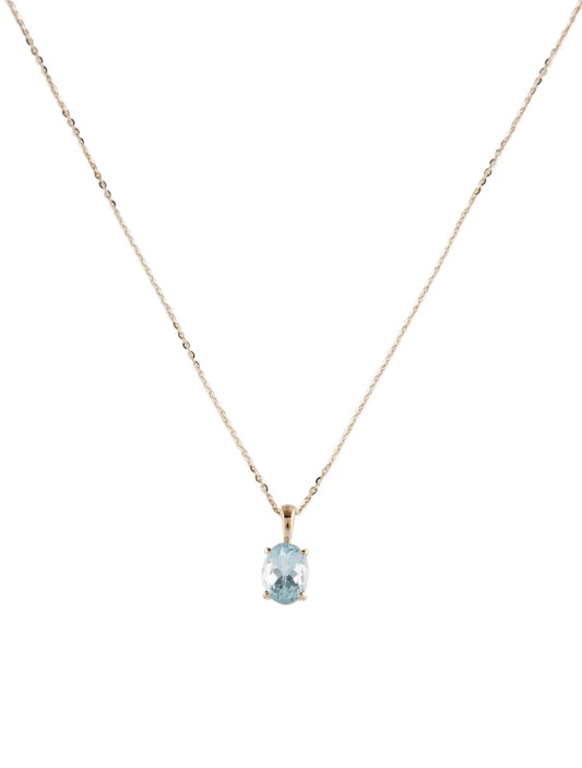 14K Aquamarine Pendant Necklace