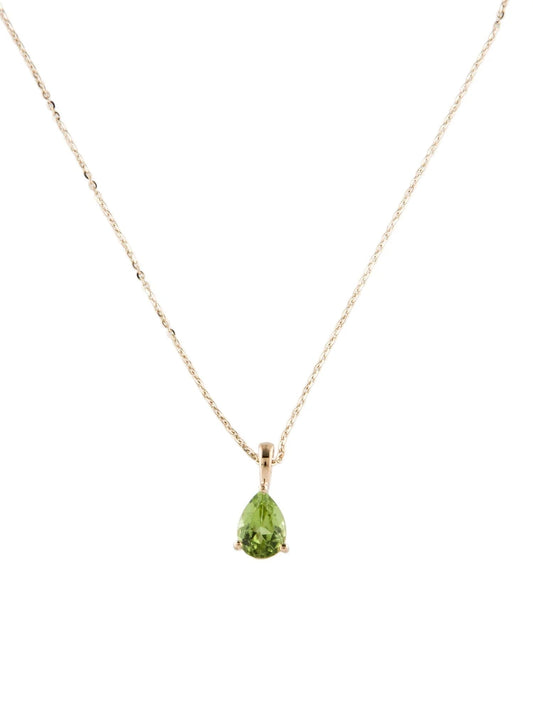 14K Peridot Pendant Necklace