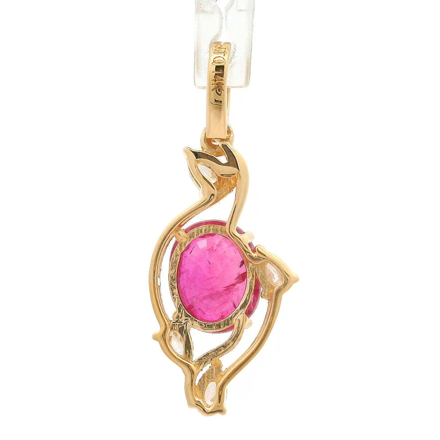 1.70 Ct Oval Ruby 14K Gold Pendant