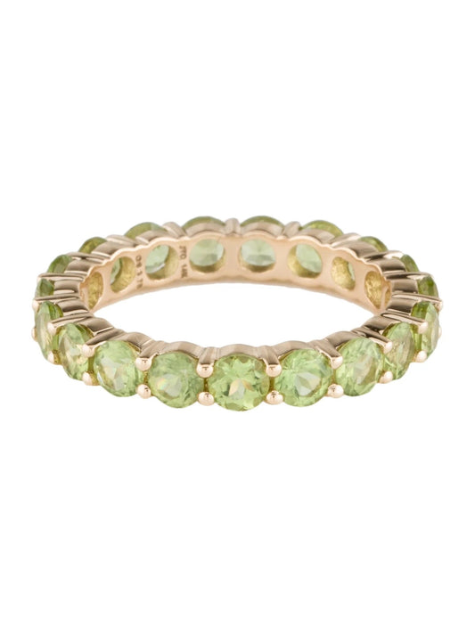 14K Peridot Eternity Band