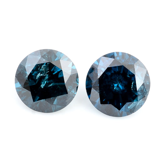 0.75 Blue Diamond Round Loose Gemstone