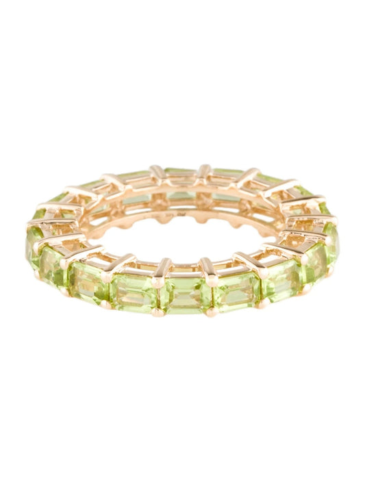 14K Peridot Eternity Band