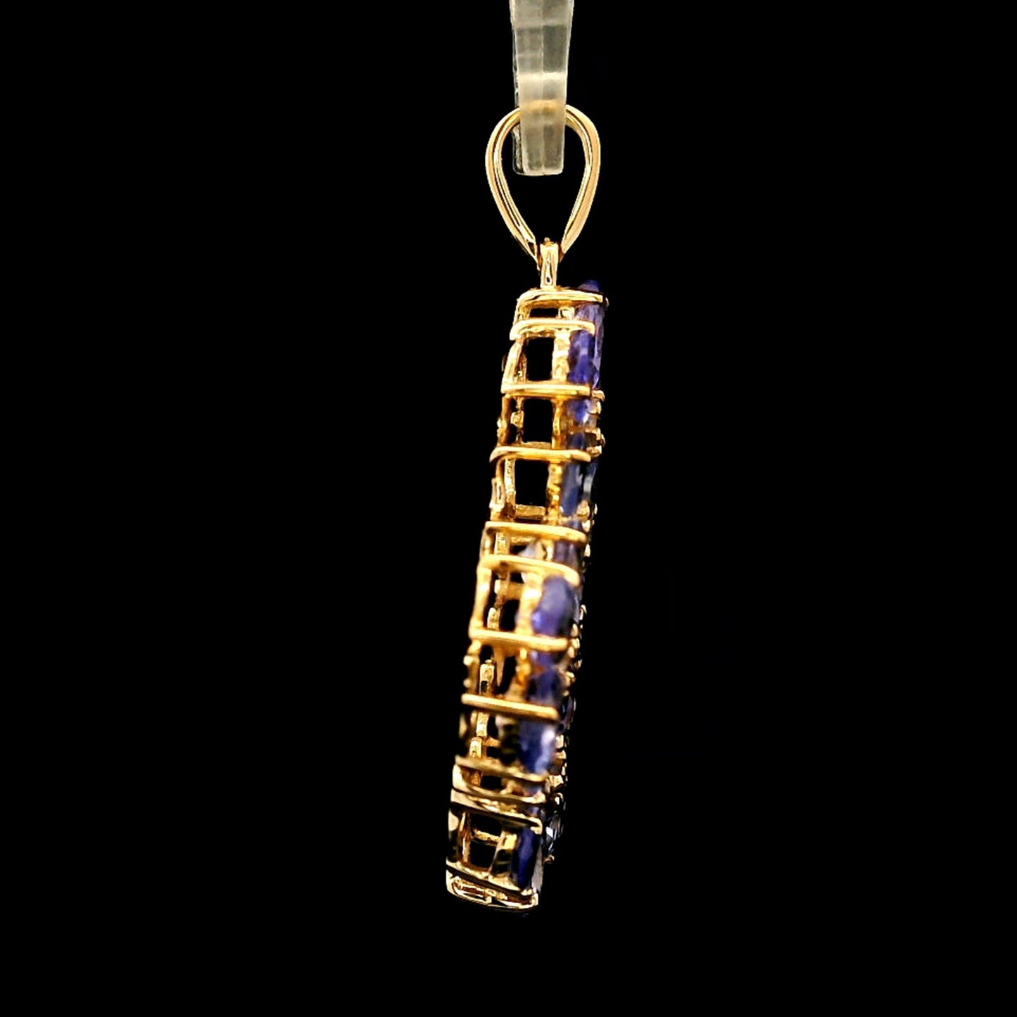 3.10 Ct Pear Tanzanite 14K Gold Pendant