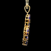 3.10 Ct Pear Tanzanite 14K Gold Pendant