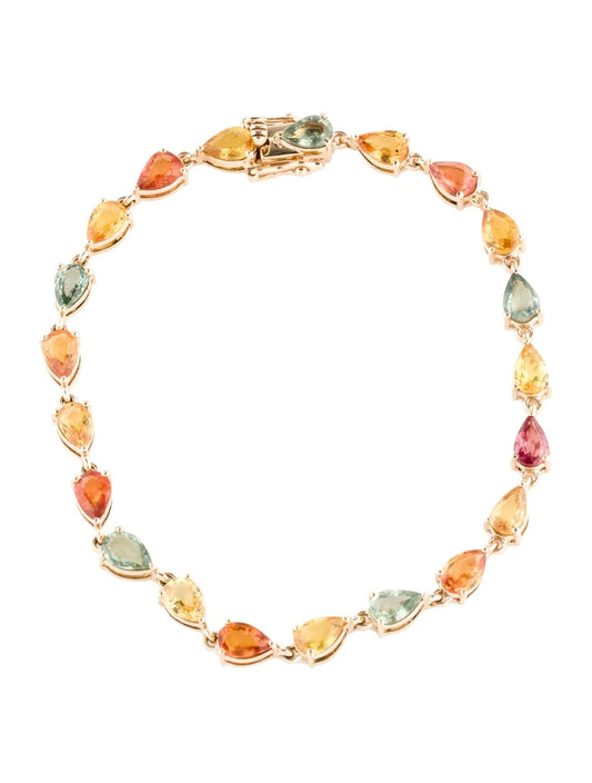 14K Sapphire Link Bracelet