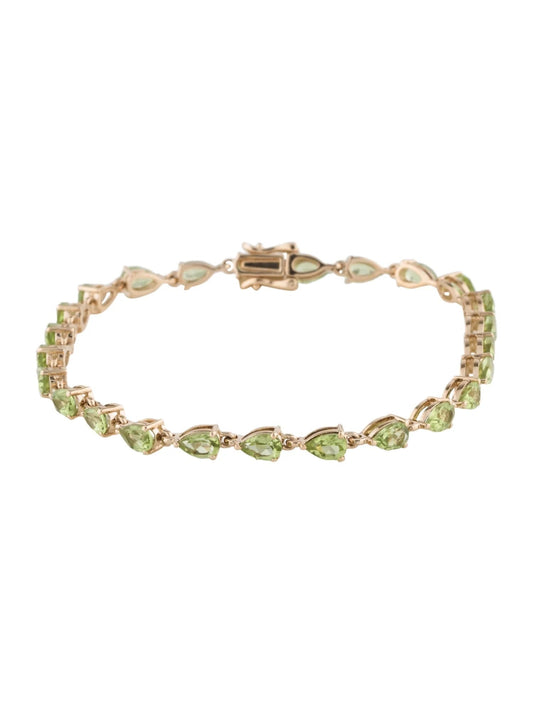 14K Peridot Link Bracelet