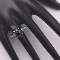 6.99 Ct Oval Sapphire 9K Gold Ring