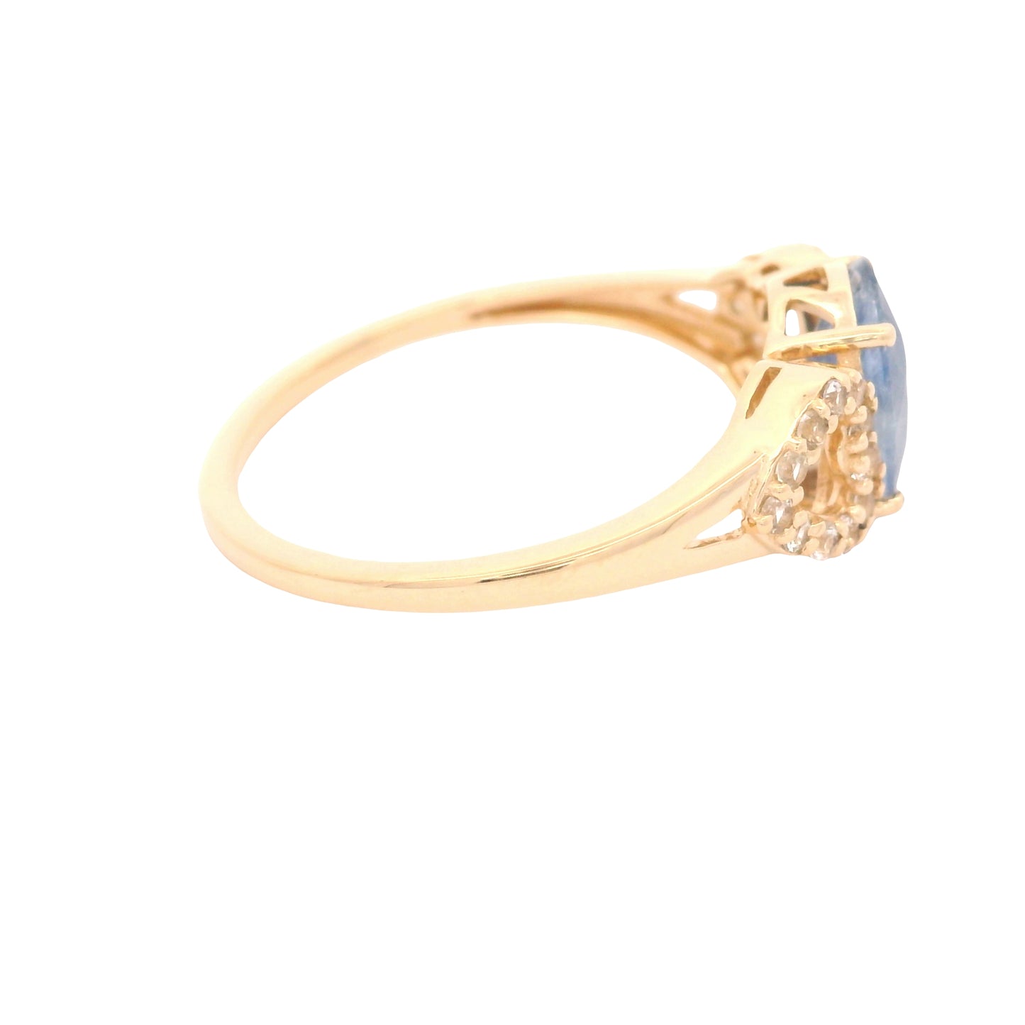 1.61 Ct Oval Sapphire 14K Gold Ring