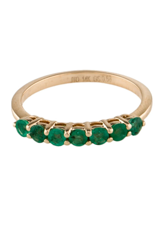 14K Emerald Band