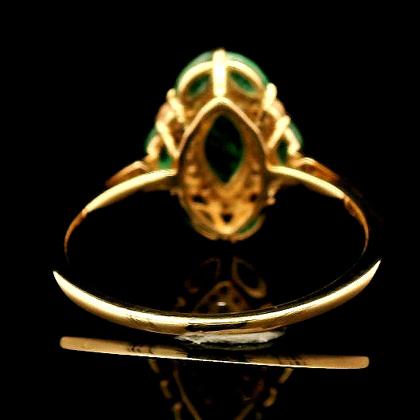 0.94 Ct Marquise Emerald 14K Gold Ring