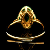 0.94 Ct Marquise Emerald 14K Gold Ring