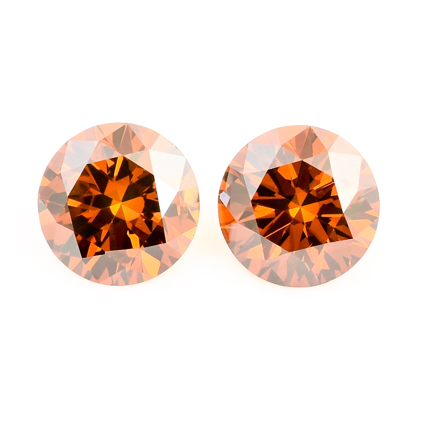 0.59 Red Diamond Round Loose Gemstone