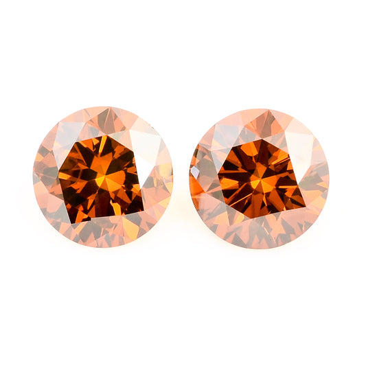 0.59 Red Diamond Round Loose Gemstone