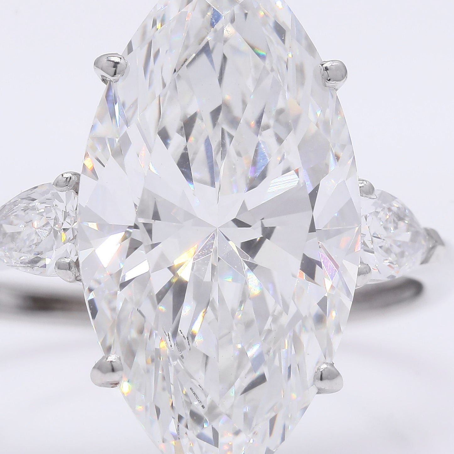 6.50 Ct Marquise Brilliant Lab Grown Diamond 950 Platinum Ring