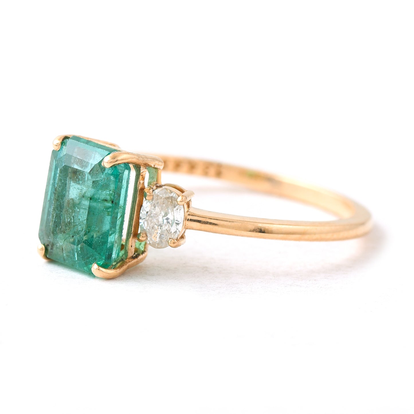 1.89 Ct Octagon Emerald 14K Gold Ring