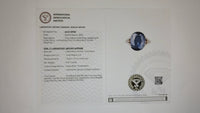 5.17 Ct Oval Mixed Cut Lab Grown Sapphire 14K Gold Ring