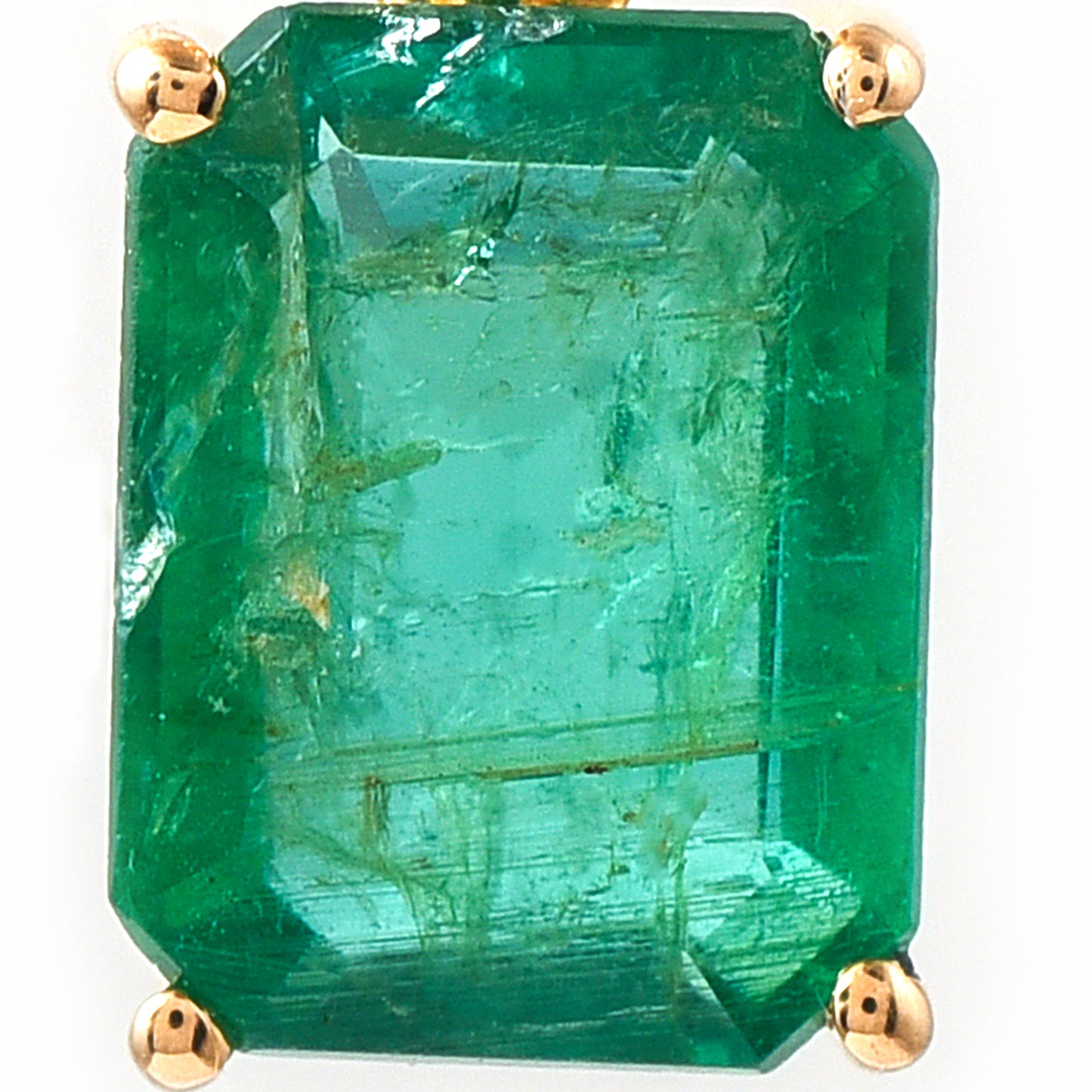 1.36 Ct Octagon Emerald 14K Gold Pendant