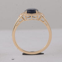 2.61 Ct Oval Sapphire 9K Gold Ring