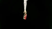 2.04 Ct Pear Lab Grown Ruby 14K Gold Pendant