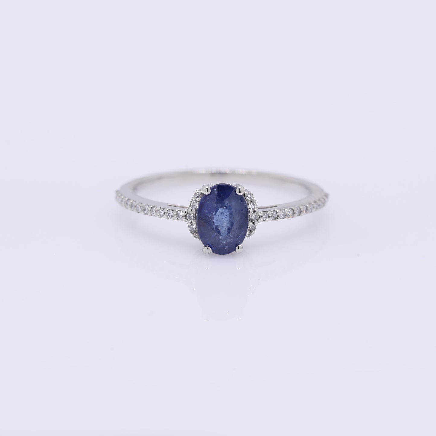1.20 Ct Oval Mixed Cut Natural Sapphire 950 Platinum Ring