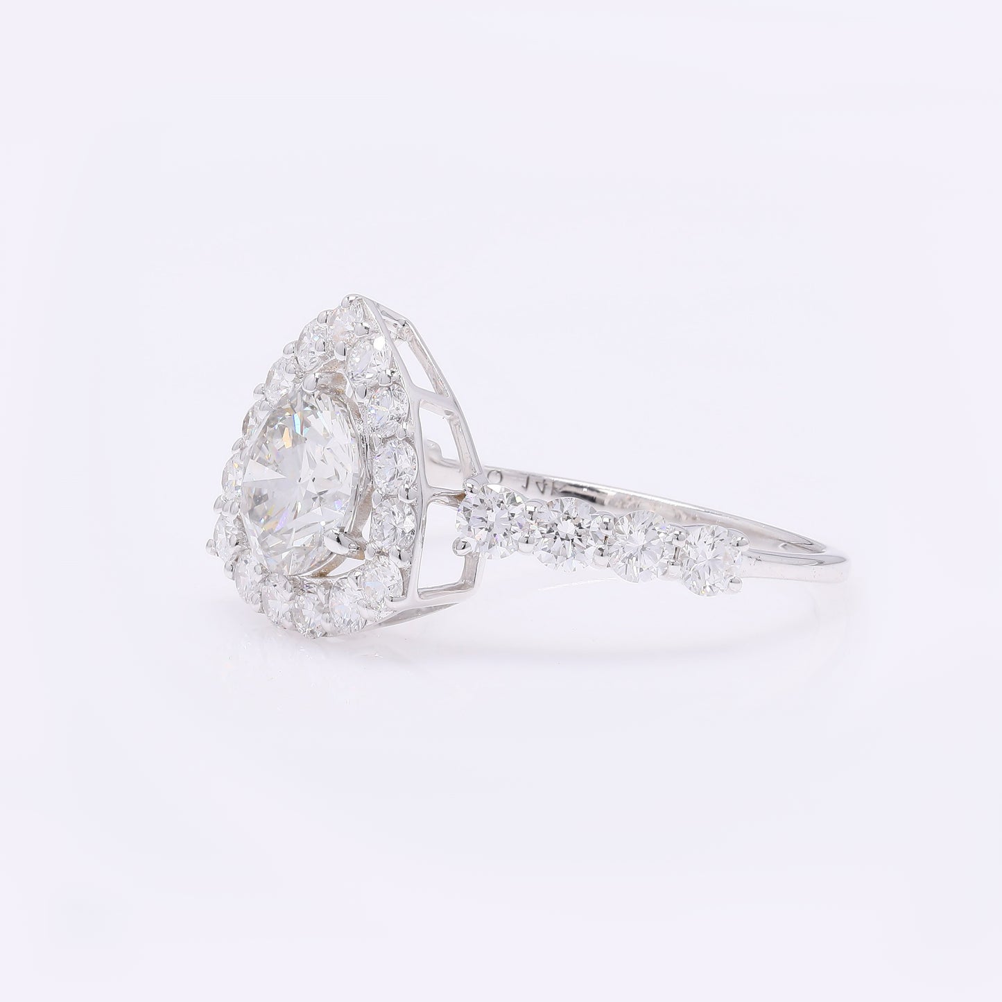 1.99 Carats Lab Grown Diamond 14K Gold Ring