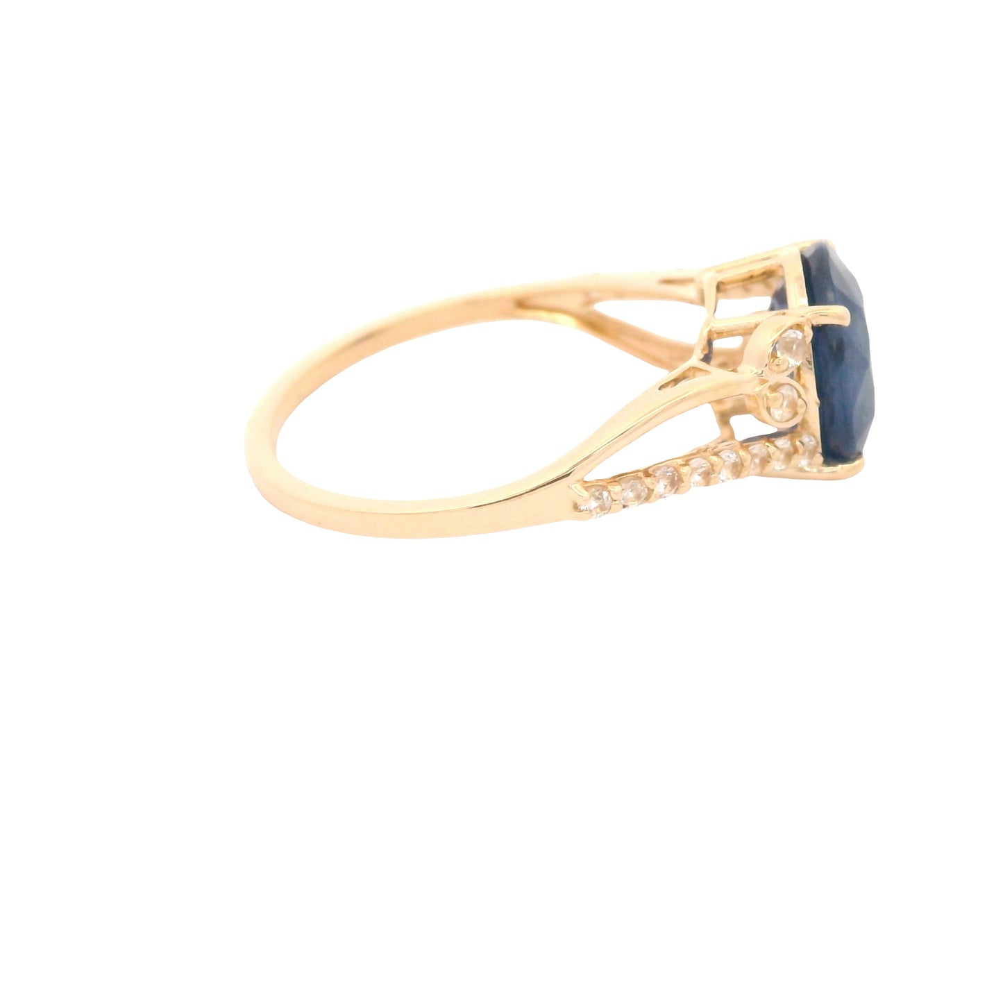 3.06 Ct Oval Sapphire 14K Gold Ring