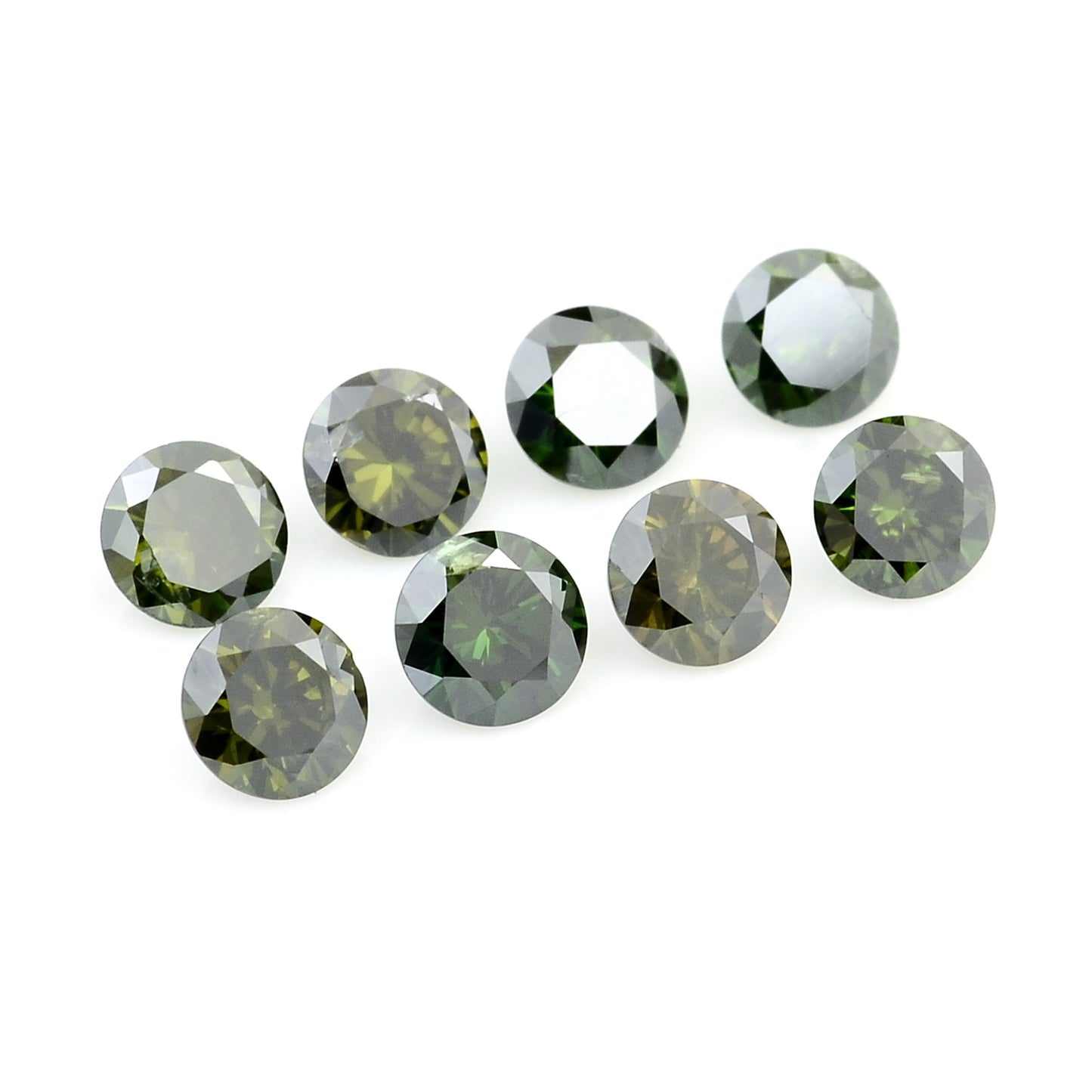 0.80 Green Diamond Round Loose Gemstone