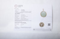 23.49 Ct Oval Cabochon Natural Beryl Emerald 14K Gold Pendant