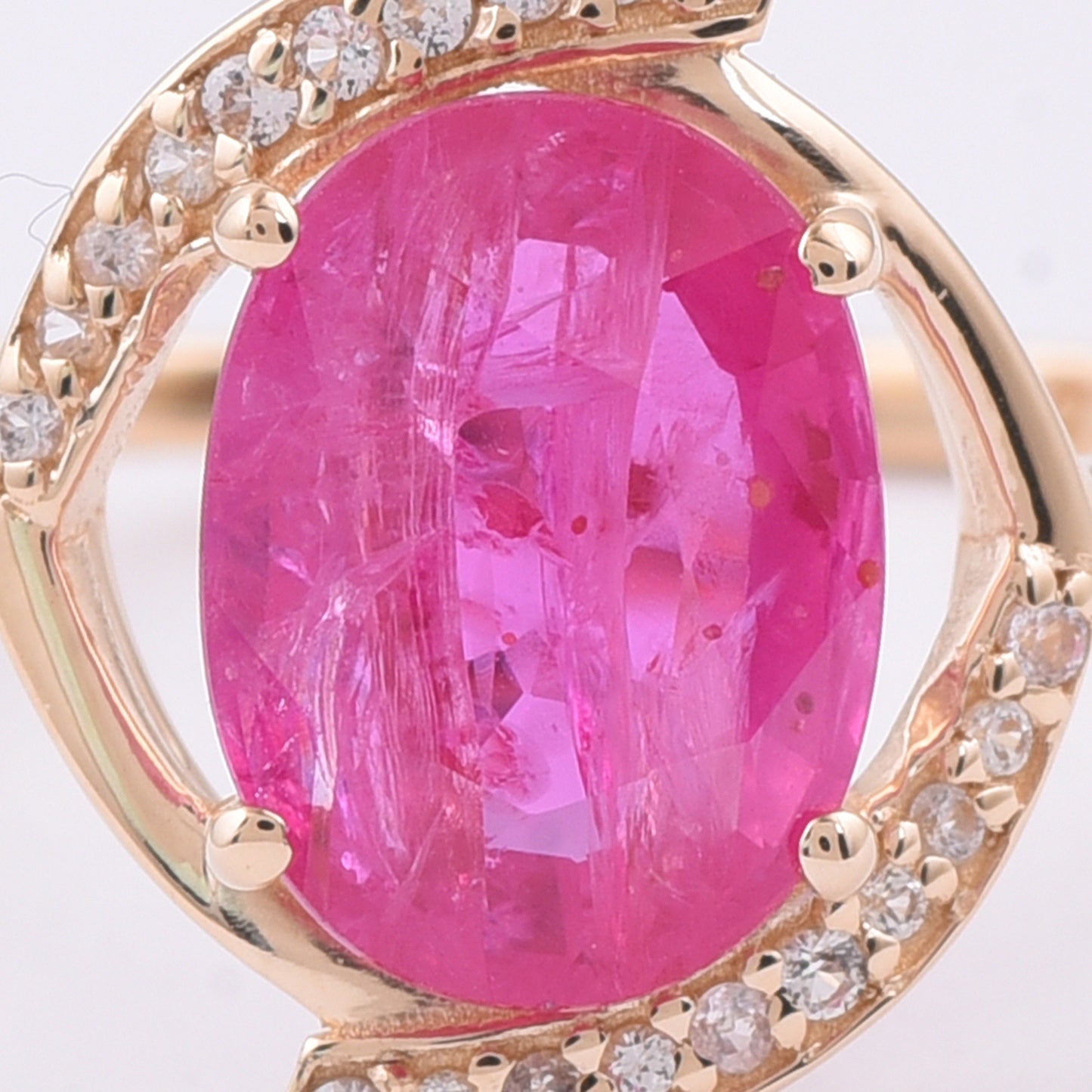 1.96 Ct Oval Natural Ruby 14K Gold Ring