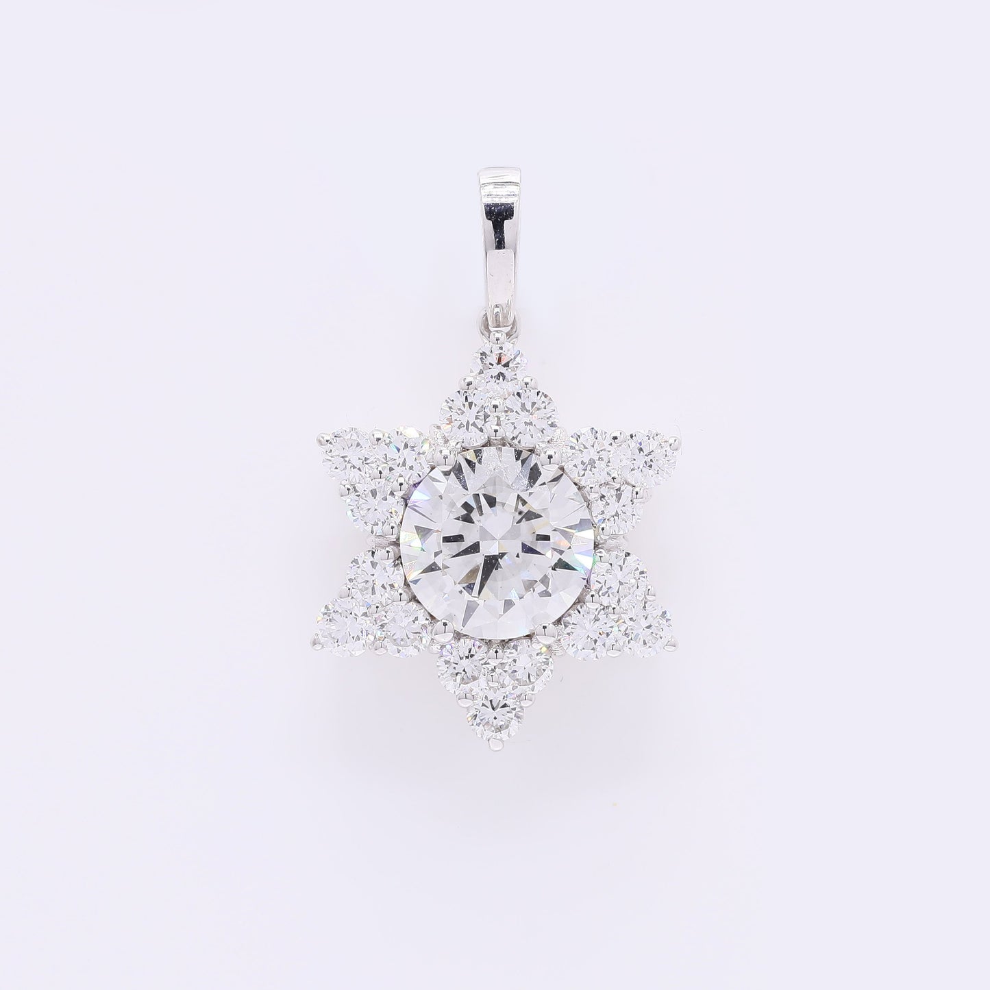 2.42 Carats Lab Grown Diamond 14K Gold Pendant
