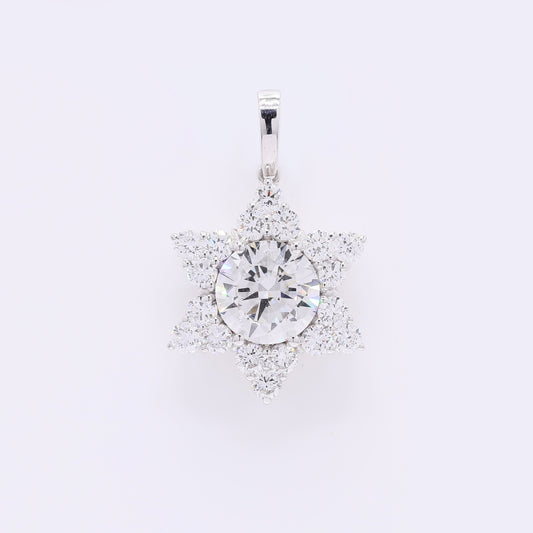 2.42 Carats Lab Grown Diamond 14K Gold Pendant