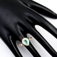 1.93 Carats Natural Beryl Emerald 14K Gold Ring