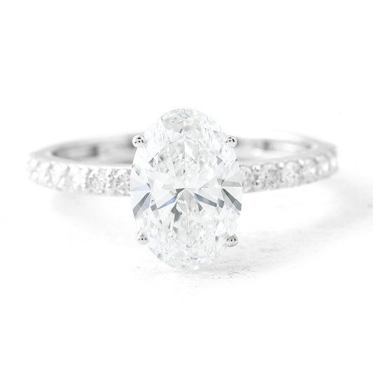 2.33 Carats Lab Grown Diamond 14K Gold Ring